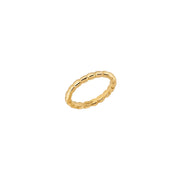 Anello Granelli DoDo in oro giallo 18K, design ispirato alle spiagge assolate